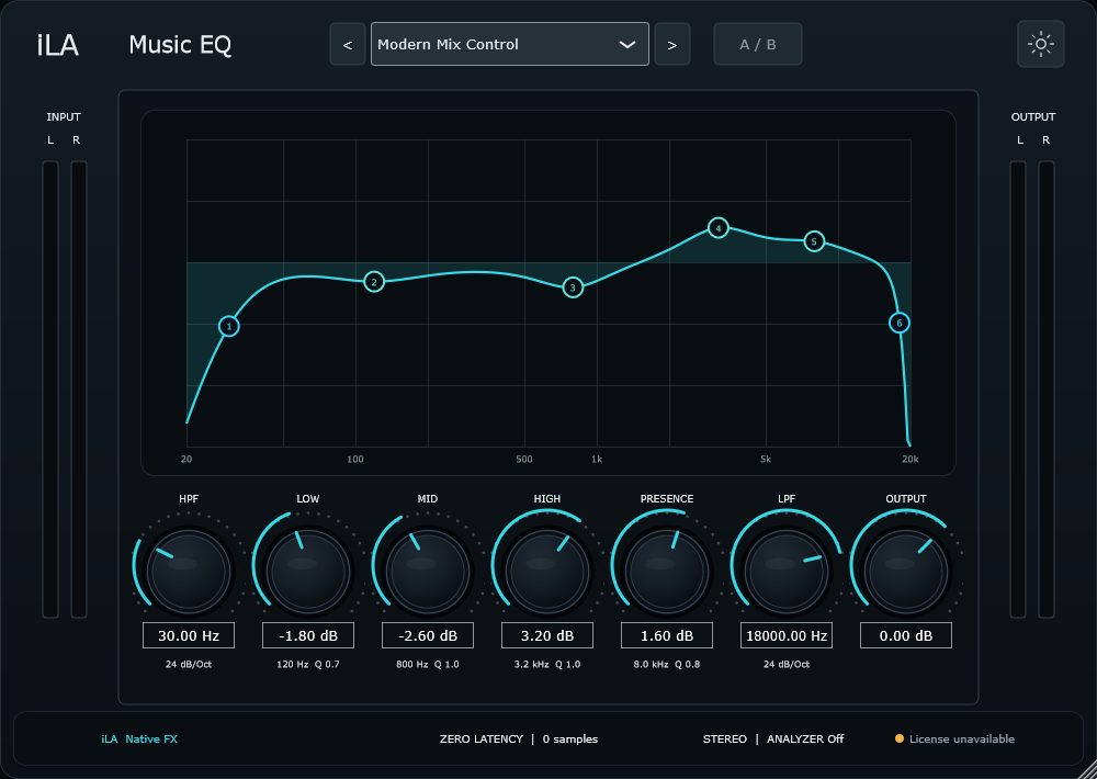 iLA Music EQ UI